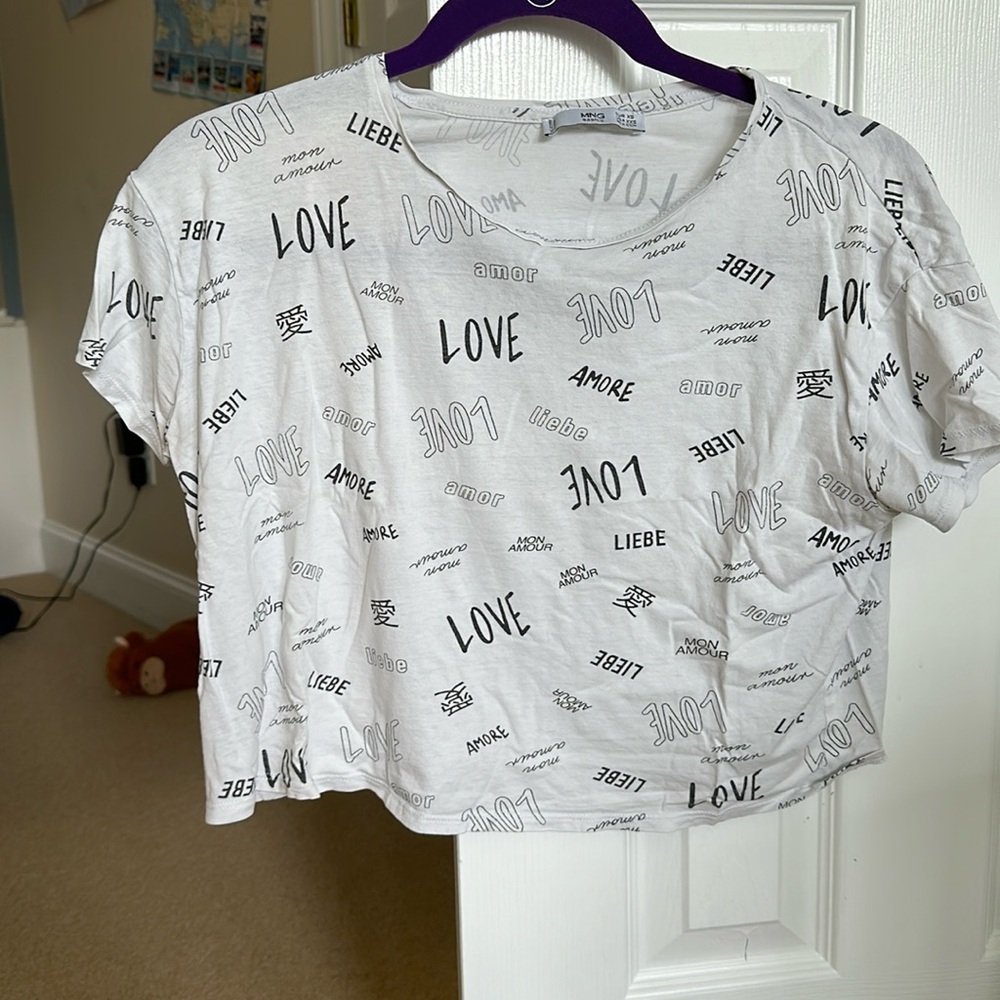 Mango Cropped Love Shirt